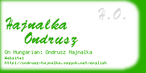 hajnalka ondrusz business card